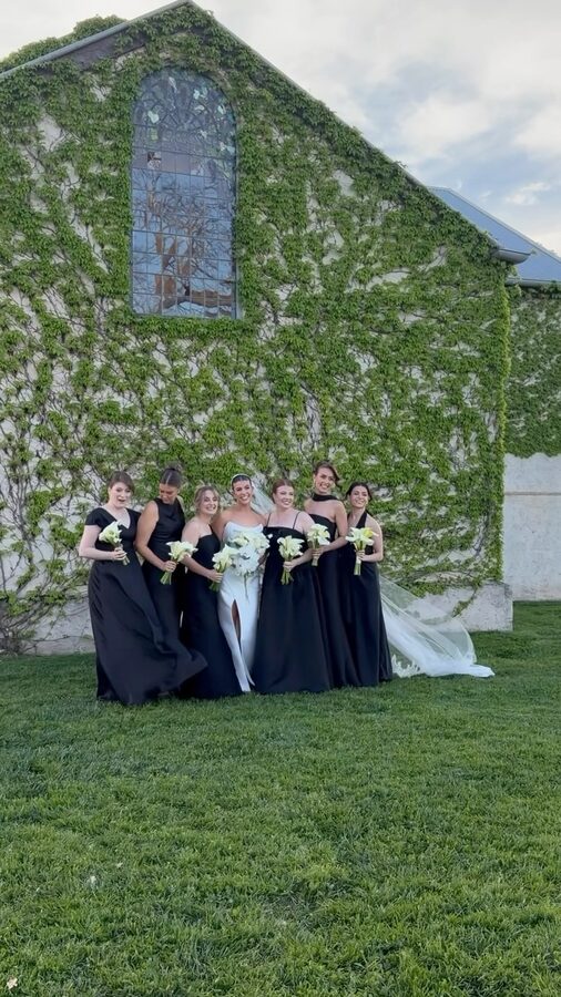 Rose & Axel's white and green wedding flowers at Stones of the Yarra Valley — spring set-up by Sugar Bee Flowers