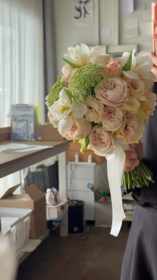 Proposal bouquet at Chandon Australia, Yarra Valley — hand-tied by Sugar Bee Flowers